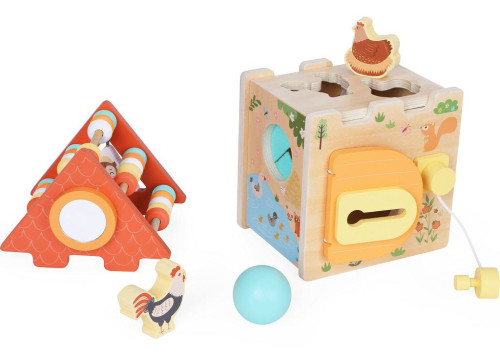 Motorická kostka Farma 2 v 1 2Kids Toys
