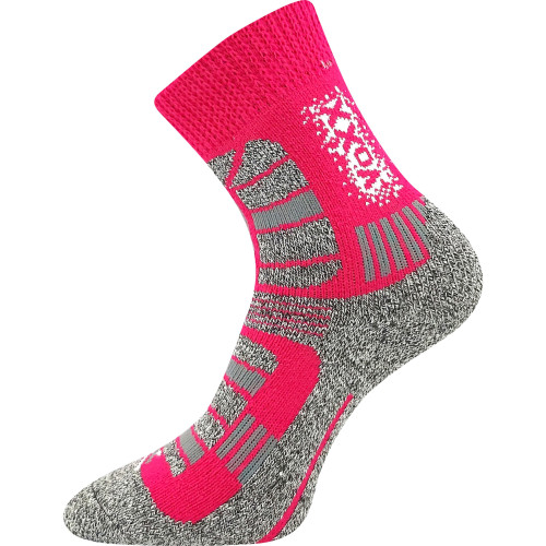 Ponožky dětské zimní Traction vlněné magenta