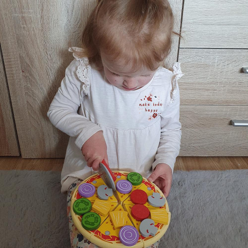 Dřevěná krájecí pizza Bigjigs Toys