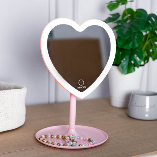 Kosmetické zrcátko GIOperfect Pink Heart