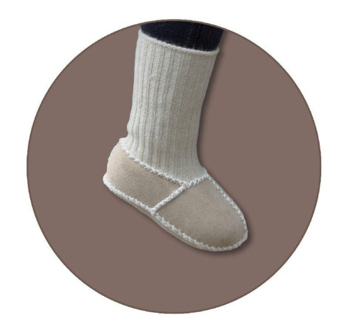 Kožešinové capáčky s nápletem sand Eisbärchen