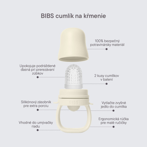 Silikonový dudlík na krmení Bibs