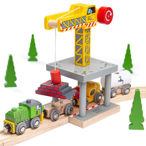Velký jeřáb žlutý Bigjigs Rail