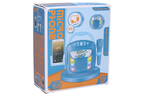 Hudební box s mikrofonem a bluetooth 28 cm