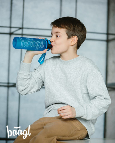 Tritanová láhev na pití Logo - modrá 500 ml Baagl