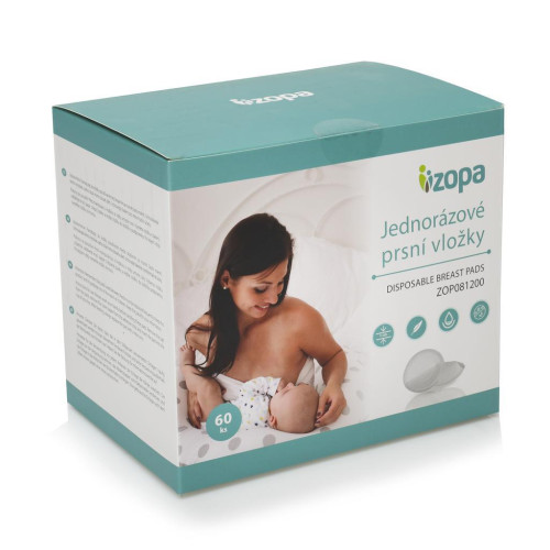 Jednorázové prsní vložky 60 ks, White