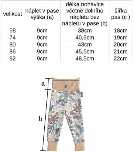 Protiskluzové kalhoty pro děti na lezení medvídek modrý