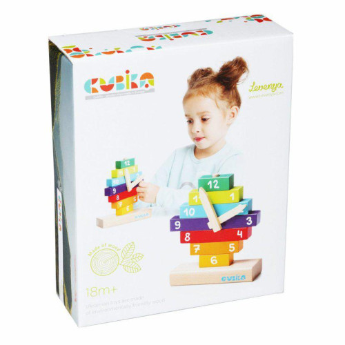 Hodiny s magnetickými ručičkami - dřevěná skládačka Cubika