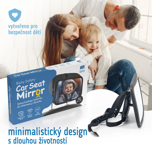 Zpětné zrcátko na dítě na zadní opěrku Sipo