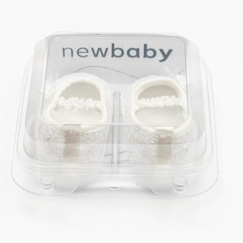 Kojenecké krajkové baletky capáčky New Baby béžová