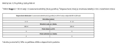 Beggs 2 pokračovací mléko (800 g)