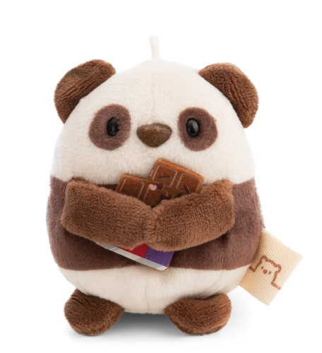 Plyšová MyMochi Panda Kono 8 cm v kostýmu popcorn s čokoládou v dárkovém balení Nici