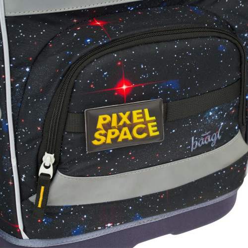 Školní aktovka Zippy plus Pixel Space Baagl