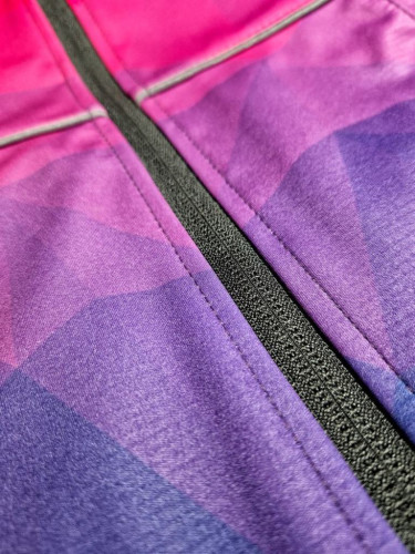 Softshellová bunda dětská Mozaika fialová Wamu