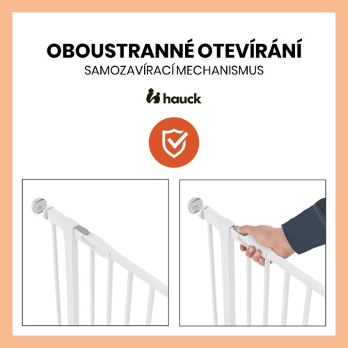Zábrana Open N Stop 2 Set 75-80 cm+ nástavec 9 cm White Hauck