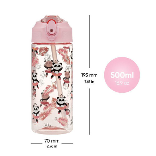 Tritanová láhev na pití s brčkem 500 ml Baagl