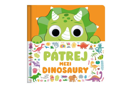 Knížka Pátrej mezi dinosaury 20 x 20 x 1,5 cm