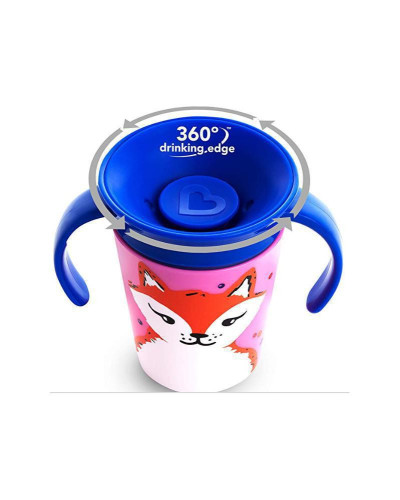 Munchkin - Juniorský hrneček WildLove 360° s oušky 177 ml