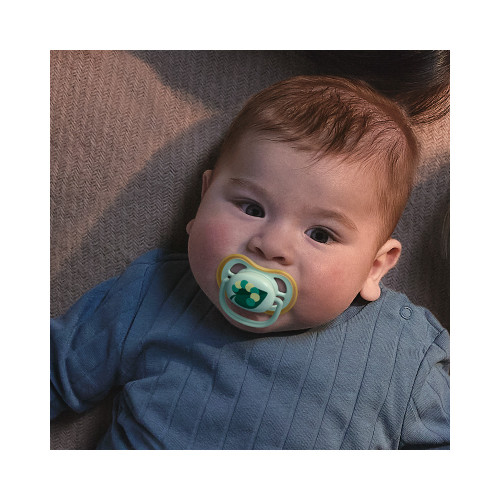 Šidítko Ultra air modrá/zelená 0-6 m obrázek chlapec, 2ks Philips Avent