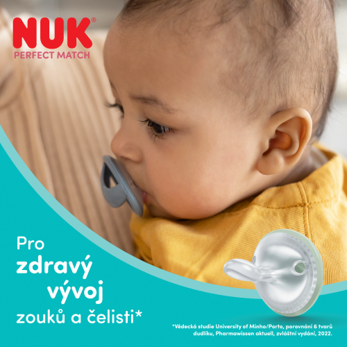 Dudlík Perfect Match 0-6 m 2 ks v boxu Nuk