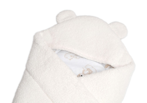 Beránková zavinovačka s kapucí bavlna/beránek Teddy