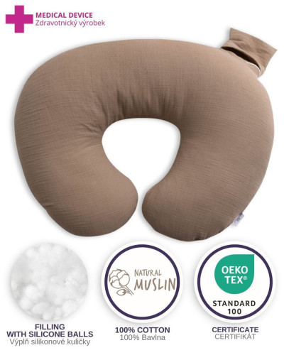 Mušelínový polohovací polštář MiniRelax 140 cm Babymatex