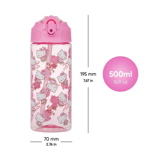 Tritanová láhev na pití s brčkem 500 ml Baagl