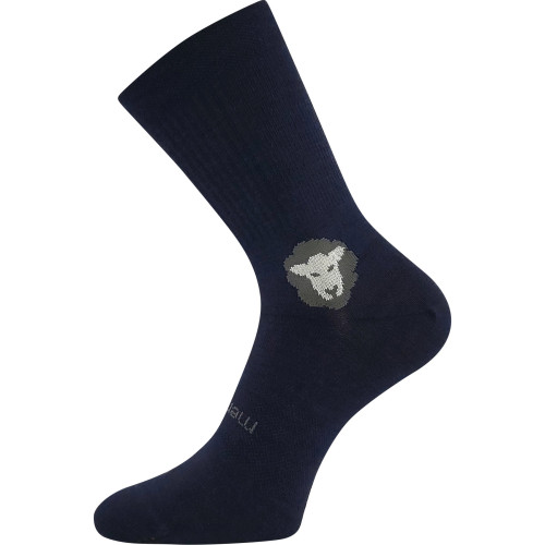 Ponožky dětské anatomicky tvarované Barefootik Merino se stříbrem tmavě m. (3 páry)
