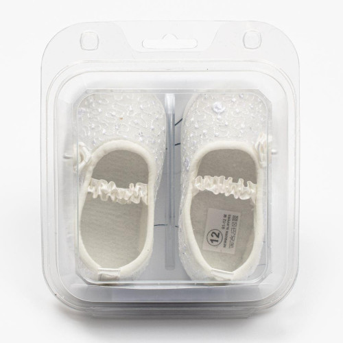 Kojenecké krajkové baletky capáčky New Baby béžová