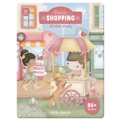 Knížka se samolepkami Nakupování Rosa Little Dutch