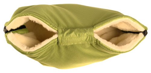 Merino rukávník na kočárek z ovčí/velbloudí vlny na zip 30 x 50 cm