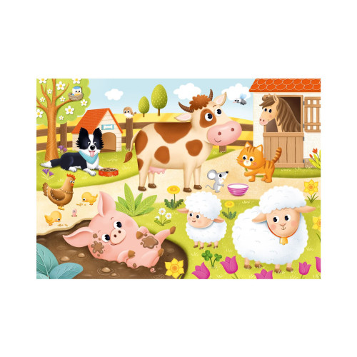 První hraní Domácí zvířátka maxi puzzle 15 dílků Dino
