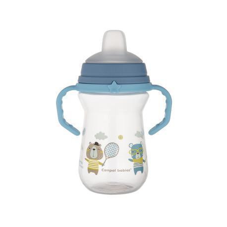 Hrneček se silikonovým pítkem FirstCup BONJOUR PARIS 250 ml Canpol Babies