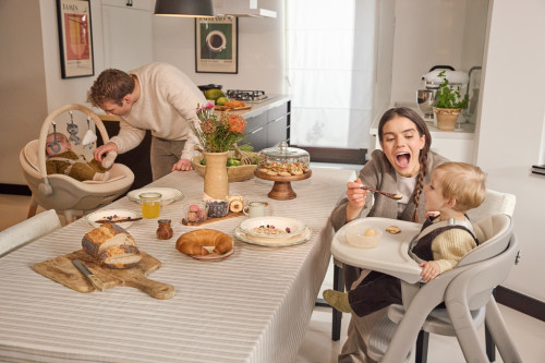 Jídelní židlička a lehátko Fini Up 2 v 1 Grey Kinderkraft