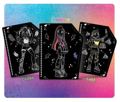 Vyškrabávací omalovánky objetí Monster High