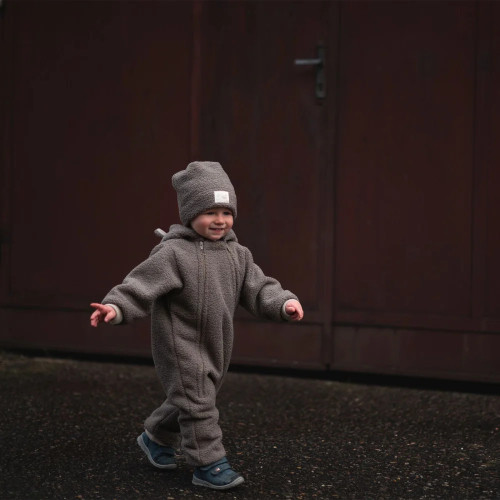 Rostoucí zimní kombinéza Teddy fleece double Brown Esito