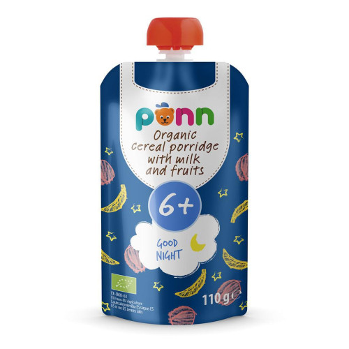 Salvest Ponn BIO Mléčná kaše na dobrou noc s ovocem (110 g)