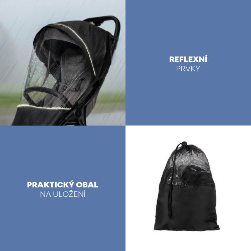 Pláštěnka na kočárek univerzální exclusive Black Zopa