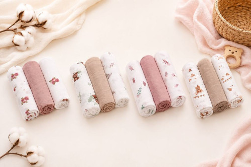 Mušelínové plenky Super Soft růžové 3 ks 70x70 cm BabyOno