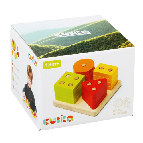 Třídíme tvary IV 15344 Cubika - dřevěná skládačka 17 dílů