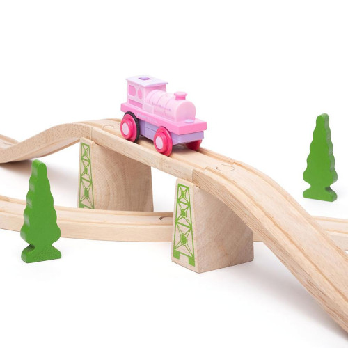 Elektrická lokomotiva Silná růžovka Bigjigs Rail