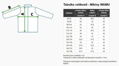 Fleecová mikina dětská Mozaika - zelená Wamu