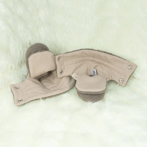 Capáčky Teddy fleece double Brown hnědá Esito Vel. 3 (stélka 13 cm) 2. JAKOST