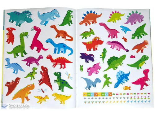 Plstěné samolepky - Dinosauři - kniha aktivit