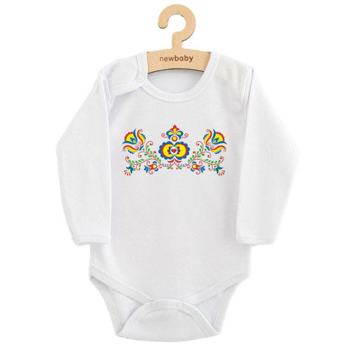 Dětské body s potiskem Lidový vzor New Baby