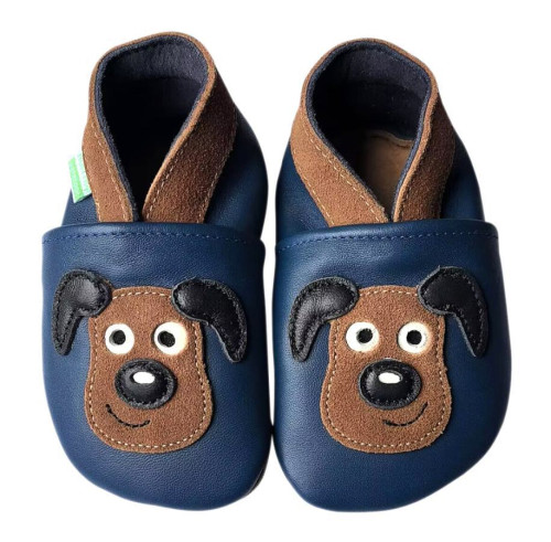 Kožené capáčky Barefoot Vel. M (6-12 měs.) Hopi Hop