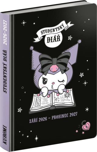 Studentský diář Kuromi (září 2026 – prosinec 2027) Notique