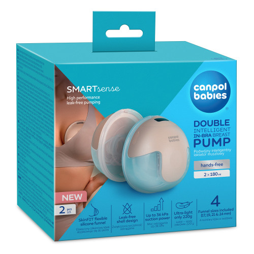 Dvojitá elektrická odsávačka mateřského mléka do podprsenky SmartSense Canpol babies