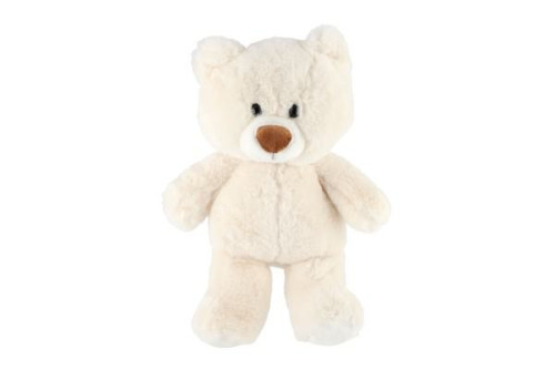 Sedící plyšový medvěd 35 cm bílý