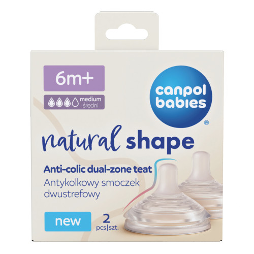 Savička k lahvi Natural Shape 6 m+ 2 ks Canpol babies